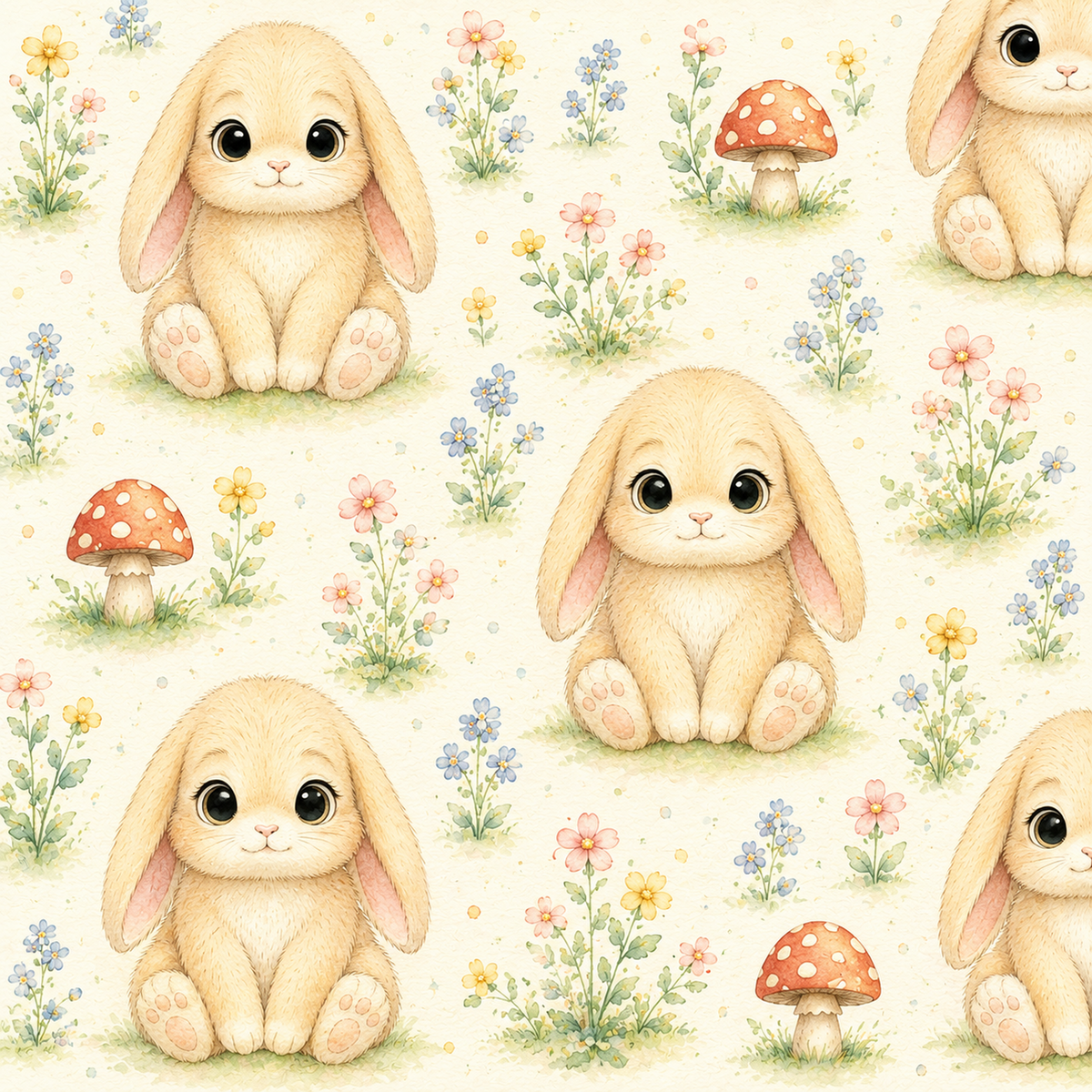 Couverture Squish enfant – Lapins mignons