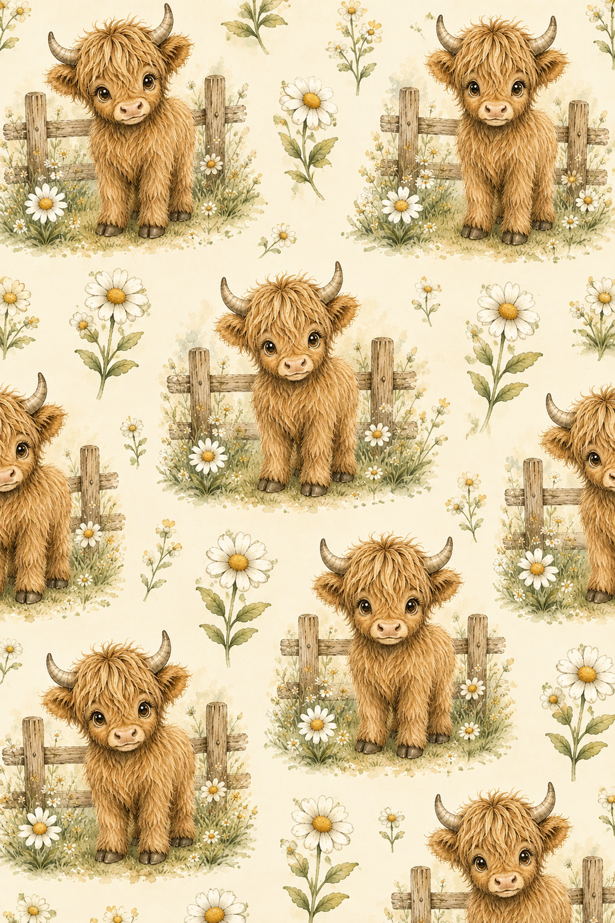 Highland aux marguerites