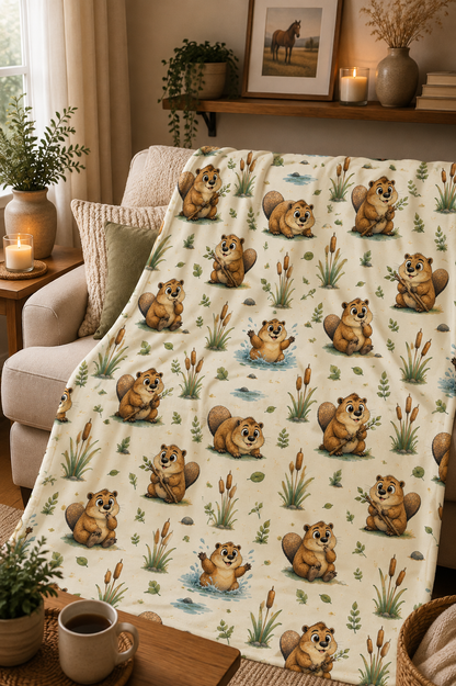 Couverture Squish enfant – Castors rigolos