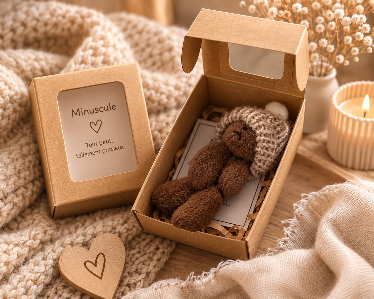 Peluche Minuscule- brun foncé