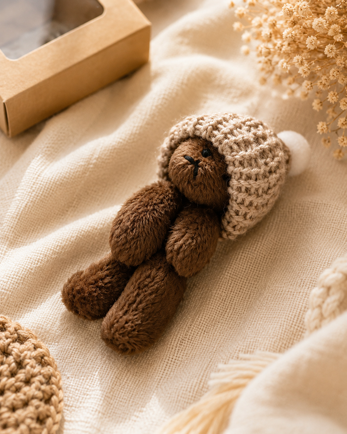 Peluche Minuscule- brun foncé