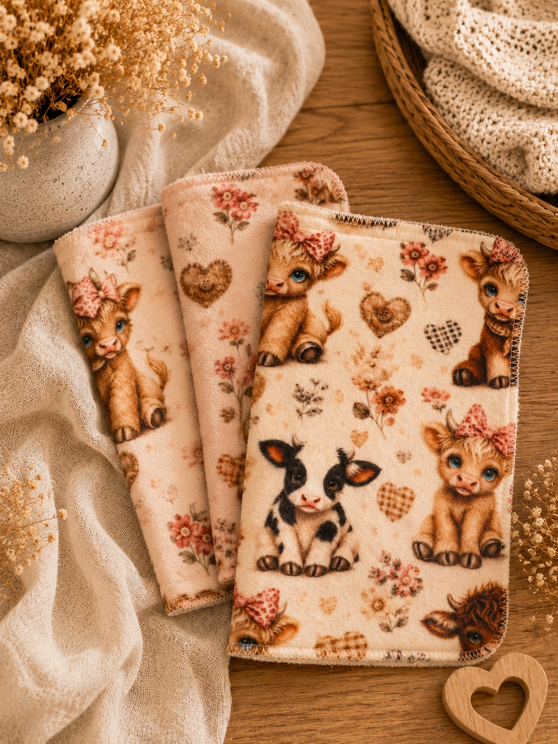 Lingettes réutilisables en squish – Adorables Highlands