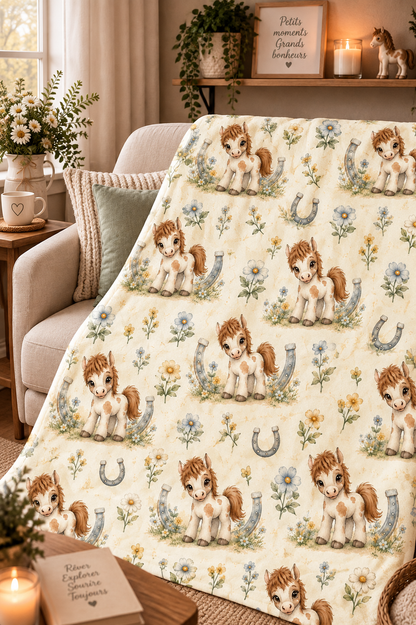 Couverture Squish enfant – Petit cheval porte-bonheur