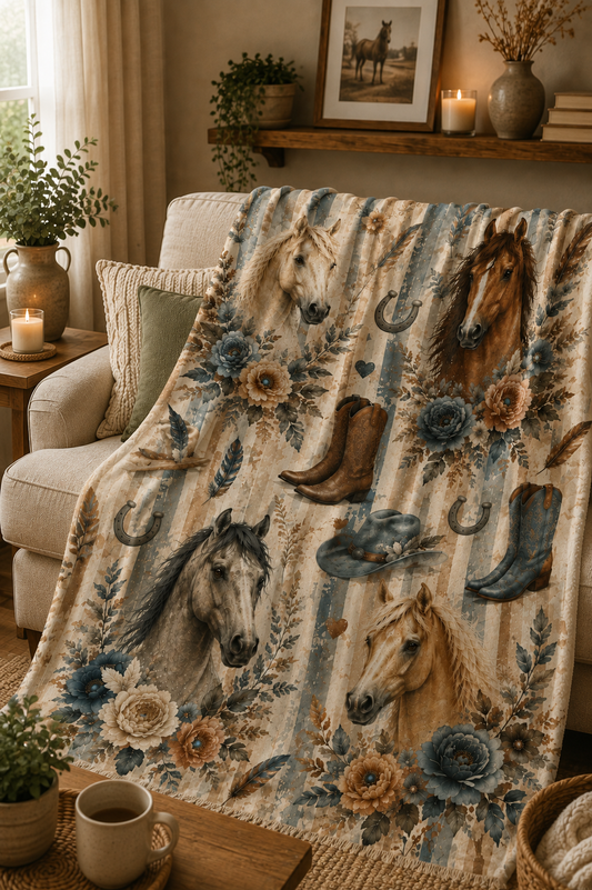 Couverture Squish adulte – Chevaux sauvages