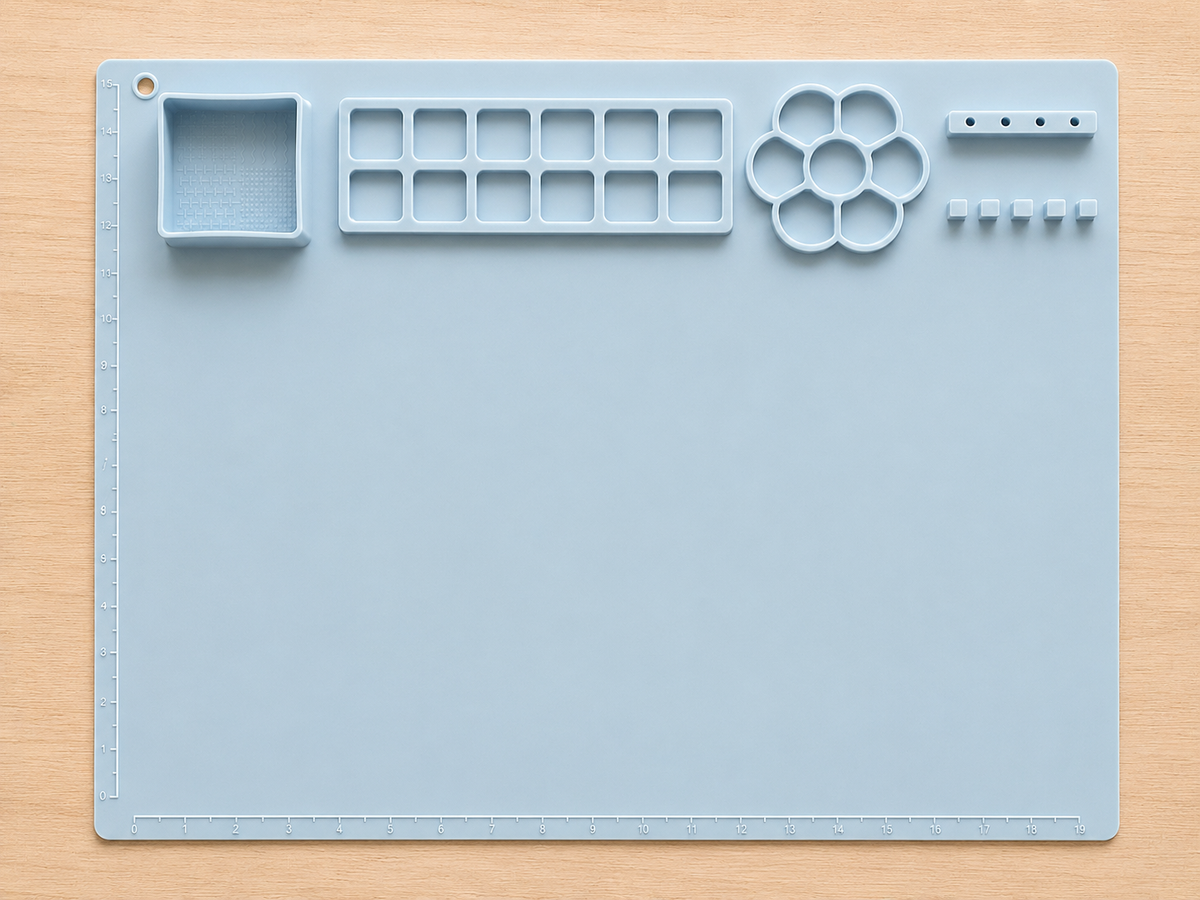 Tapis de bricolage en silicone – bleu