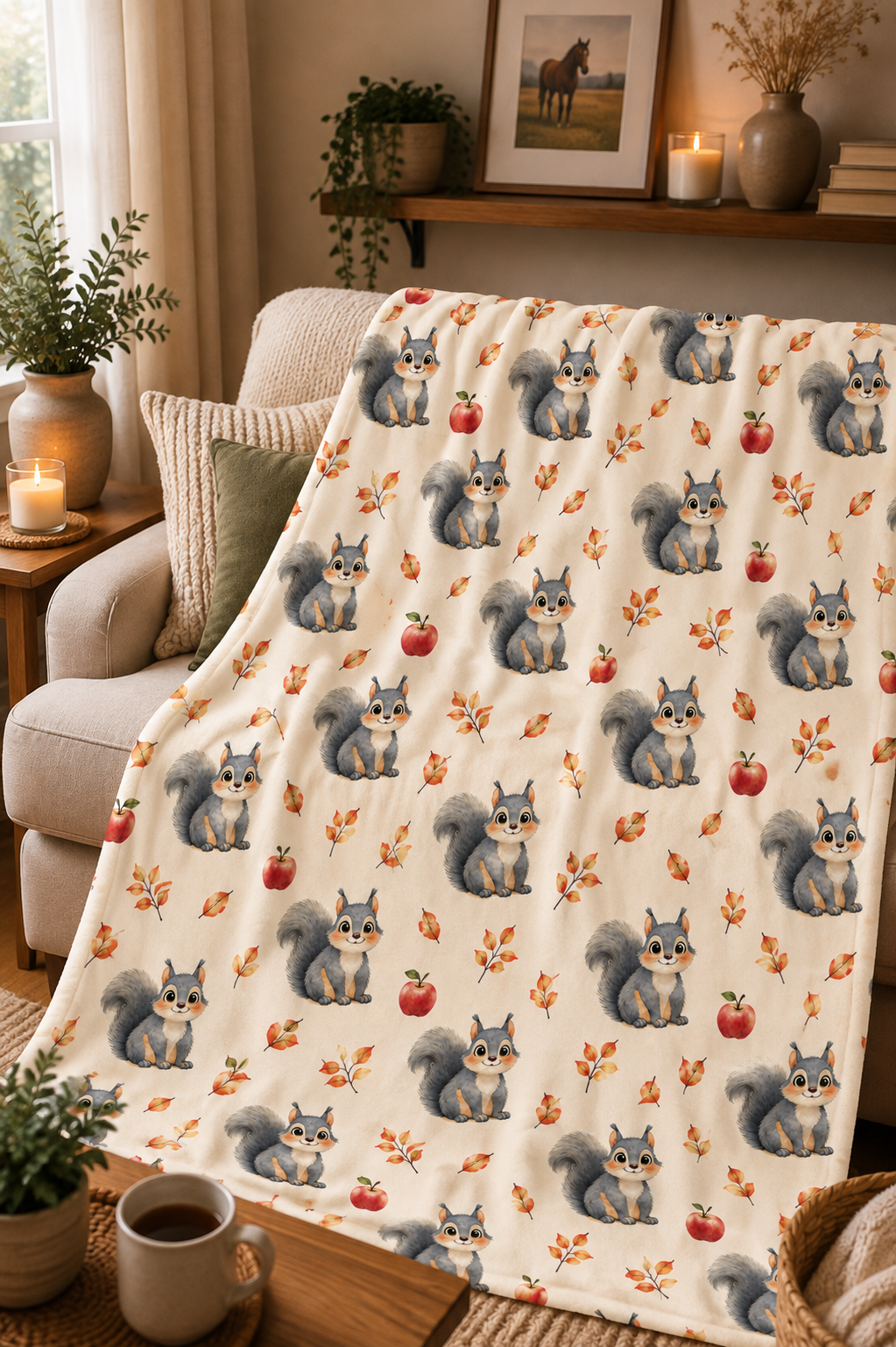 Couverture Squish enfant – Écureuils espièges
