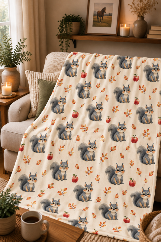 Couverture Squish enfant – Écureuils espièges
