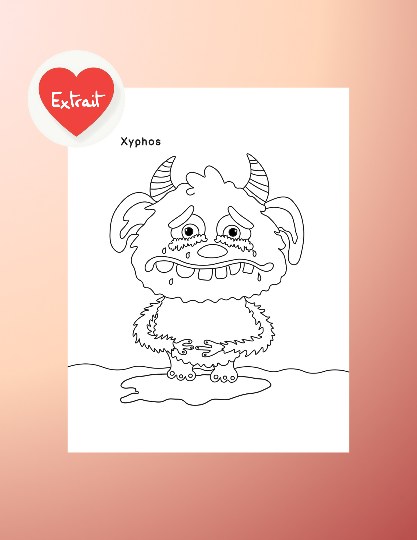 Cahier de coloriage- Monstre en folie