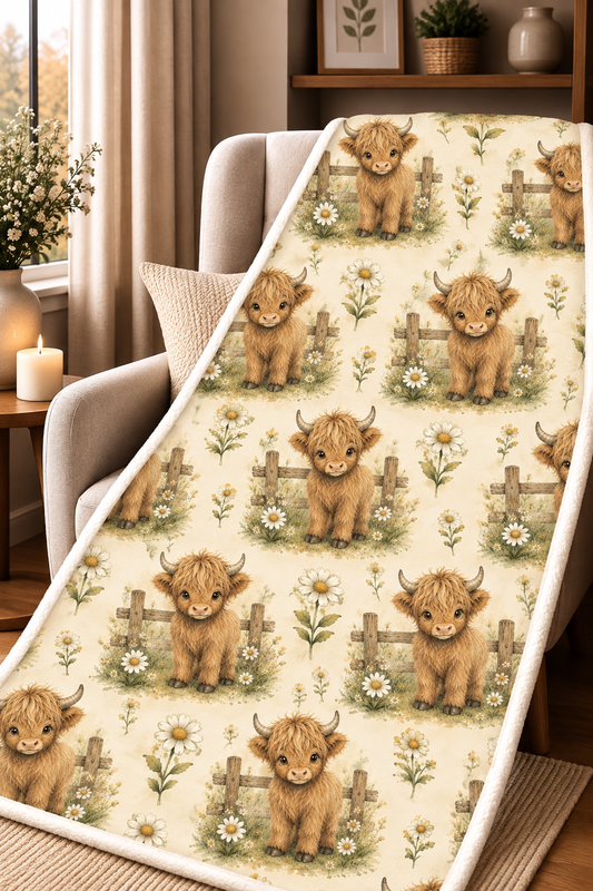 Couverture Squish enfant – Highland aux marguerites