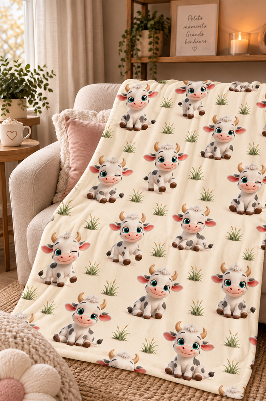 Couverture Squish enfant – Vaches rigolotes