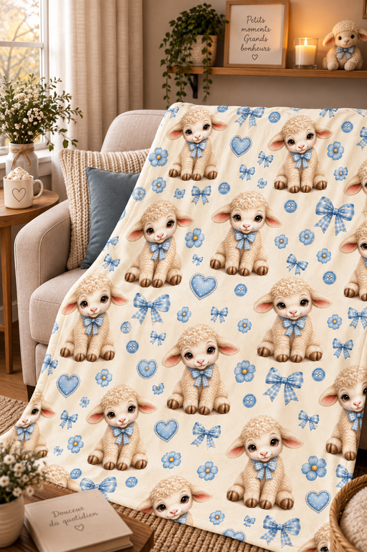 Couverture Squish enfant – Petit mouton coquet