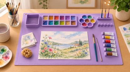 Tapis de bricolage en silicone - mauve