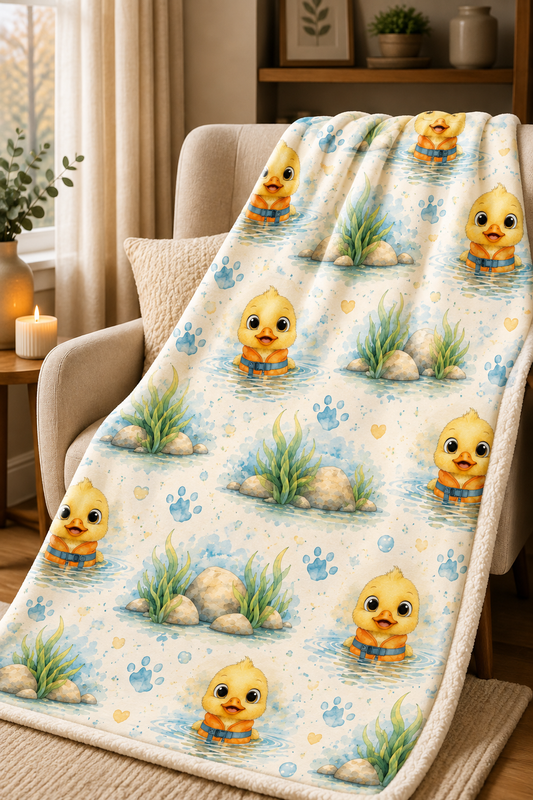 Couverture Squish enfant – Canetons à l'eau