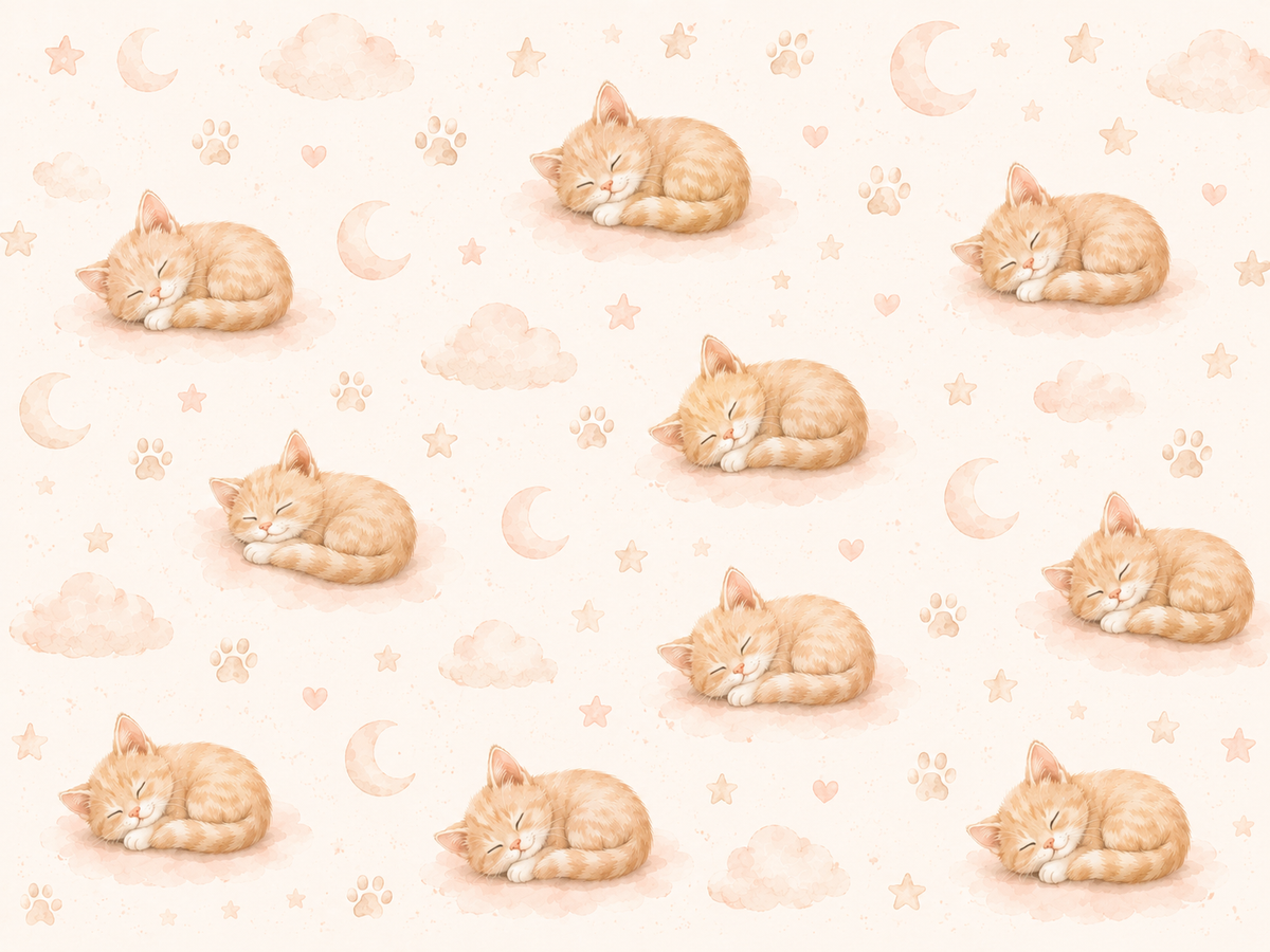 Couverture Squish enfant – Chatons rêteurs- pâle