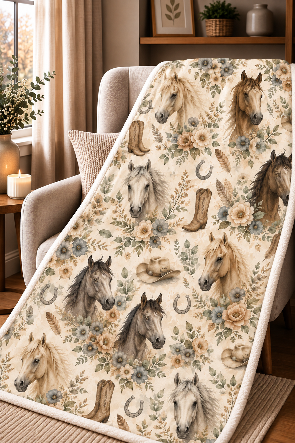 Couverture Squish adulte - Chevaux bohèmes