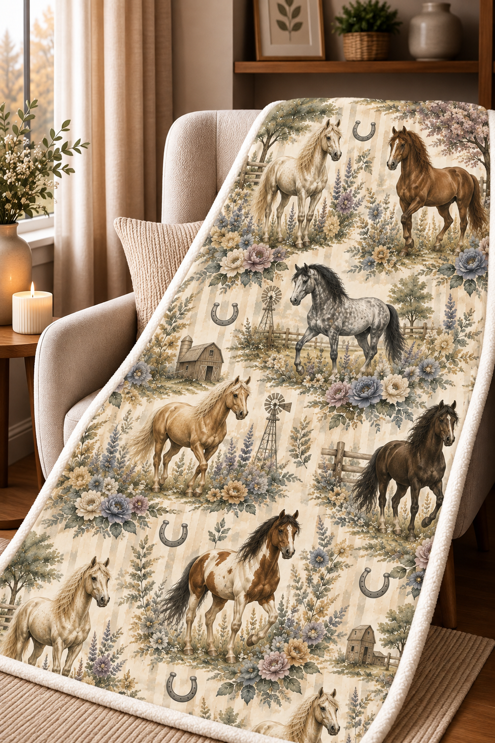 Couverture Squish adulte – Chevaux des prairies