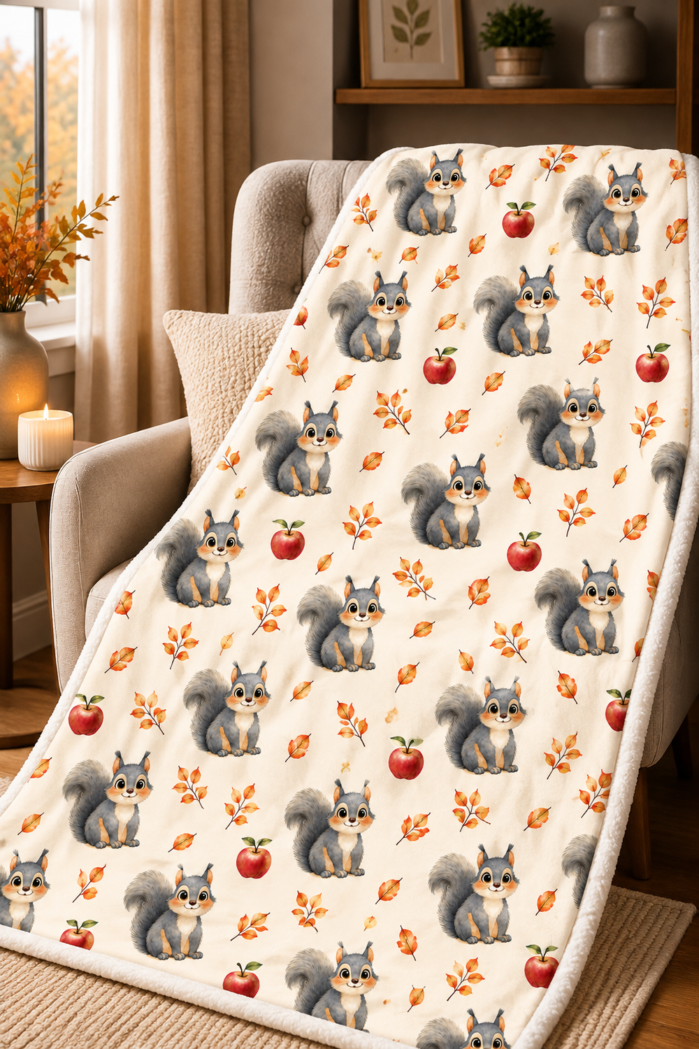 Couverture Squish enfant – Écureuils espièges