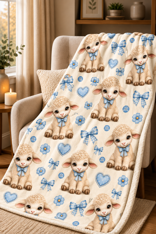 Couverture Squish enfant – Petit mouton coquet