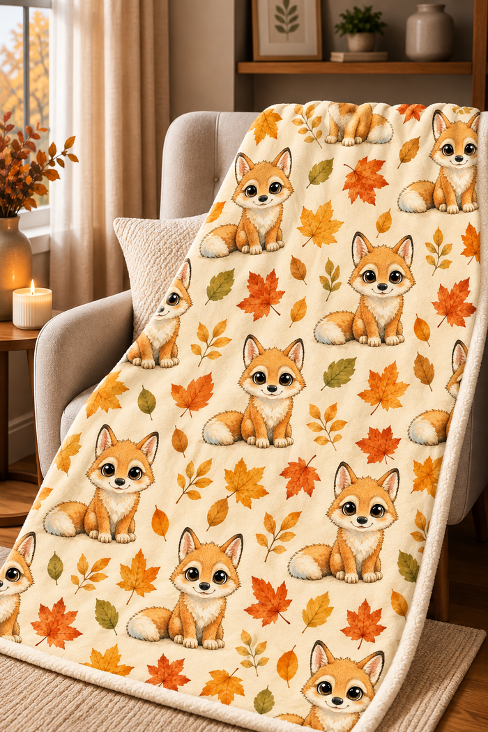 Couverture Squish enfant – Renard d'automne