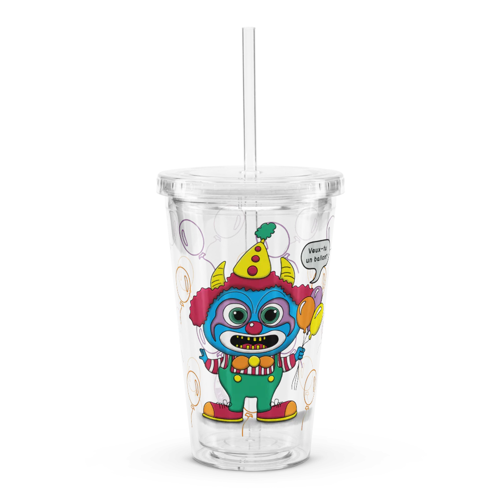 Gobelet - Monstre Clown et ballons