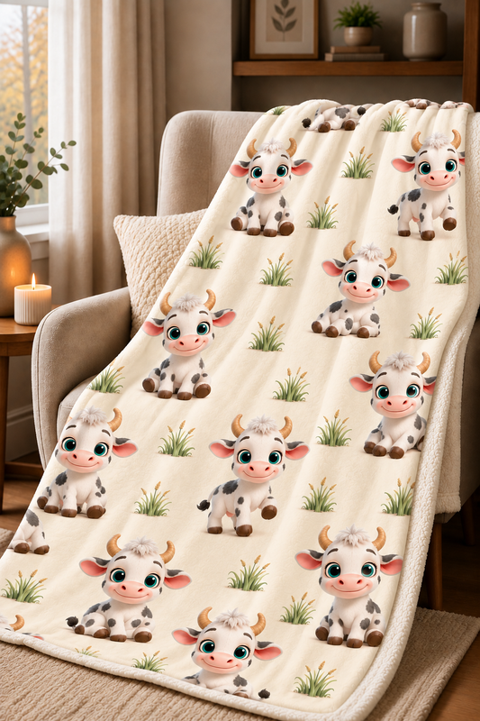 Couverture Squish enfant – Vaches rigolotes